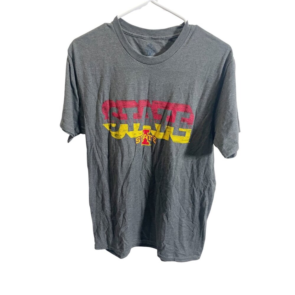 Rivalry Threads Mens Medium Athletic Graphic‎ Tee Gray Iowa State